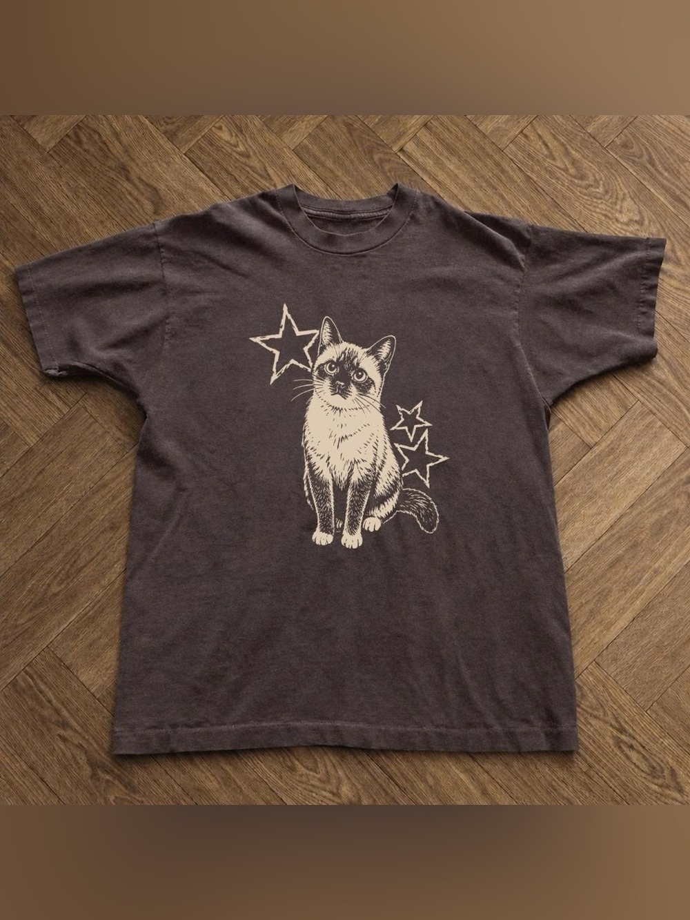 Black Cat Graphic Pet-Themed T-Shirt